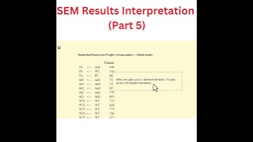 How to Interpret Structural Equation Modelling (SEM) Results in AMOS (Part 5) || #SEM #AMOS #CFA