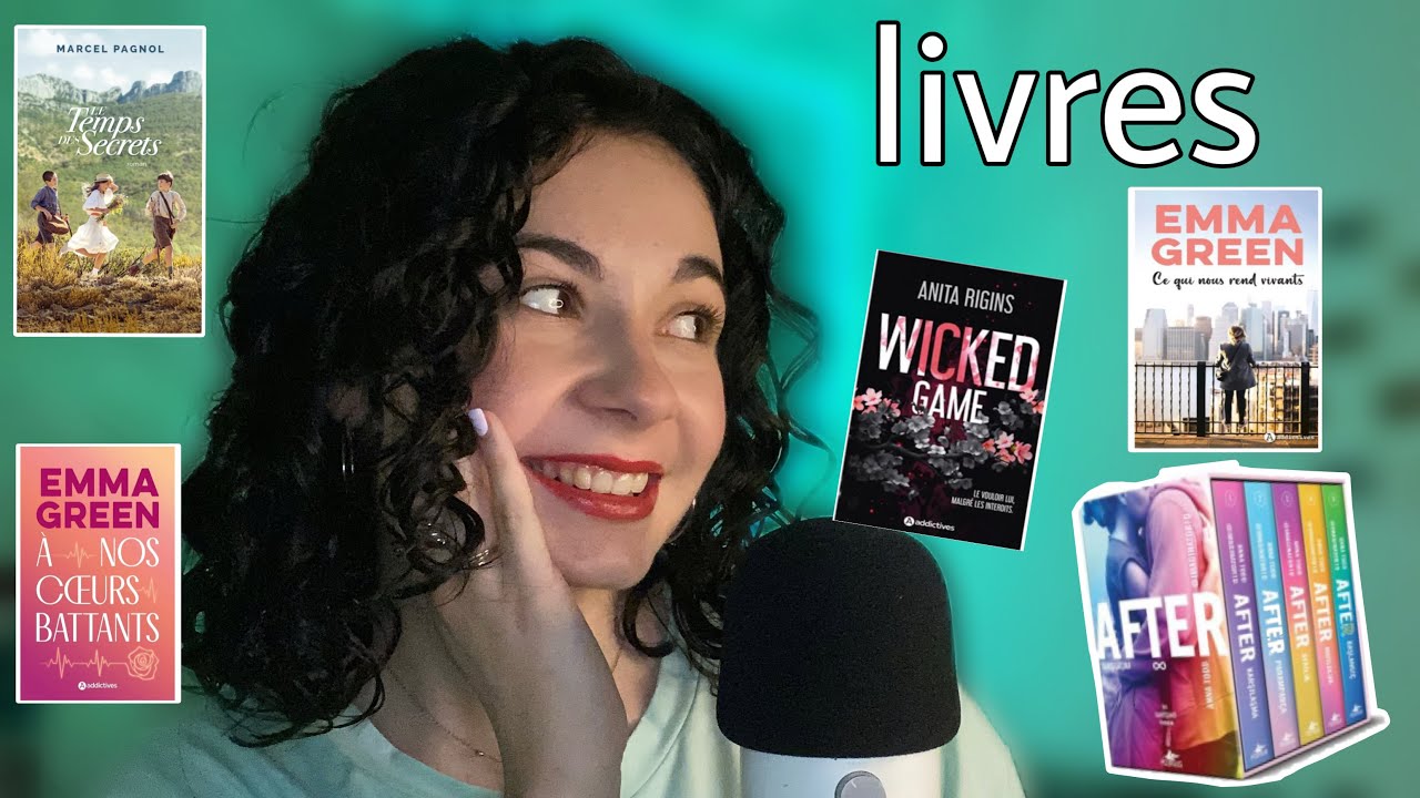 • ASMR FR • Mes LECTURES de MARS à AVRIL • (after, wicked game, Pagnol, Emma Green) 📚❤️