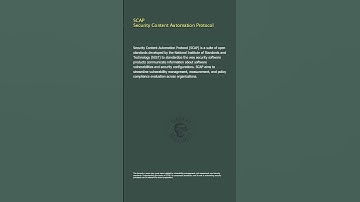 SCAP - Security Content Automation Protocol - Security+