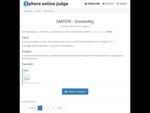 #SPOJ SMPDIV Divisibility solution | #SPOJ