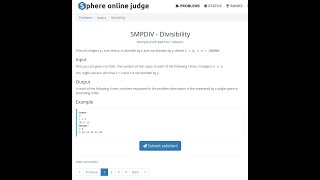 #SPOJ SMPDIV Divisibility solution | #SPOJ