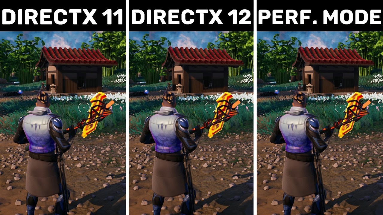 Fortnite DirectX 11 vs DirectX 12 Comparison NVIDIA 