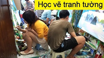 Nhật ký bài sơn thủy nhỏ. Khóa k27. Học vẽ tranh tường tại tt Mỹ Thuật Việt .