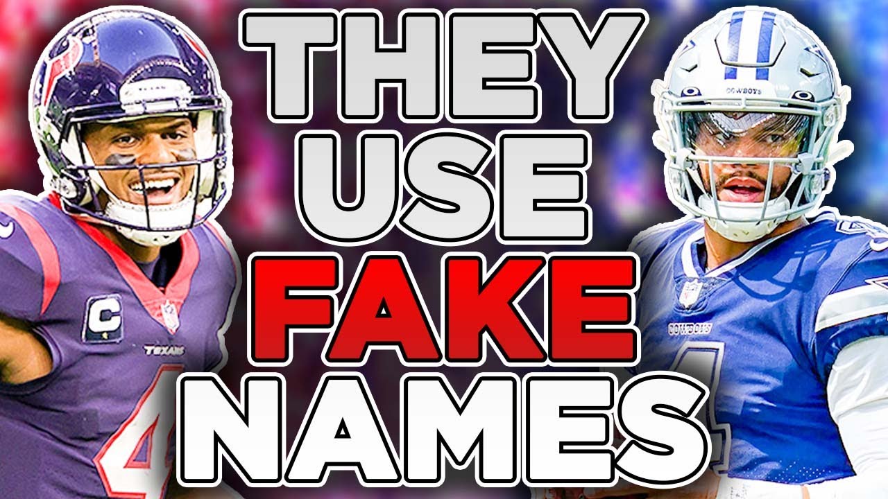 12 NFL Players Who Are Using FAKE NAMES YouTube