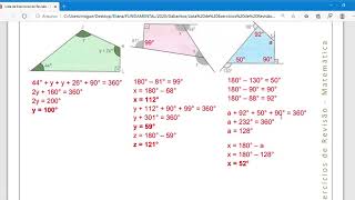 Correção da revisão para o simulado - 8° ano