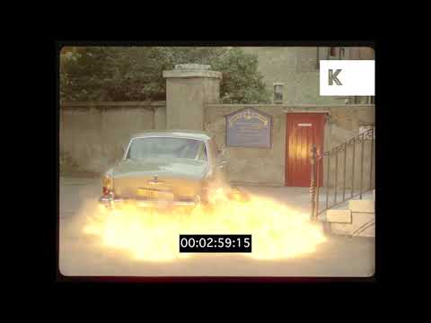 1970s UK Rolls Royce Explosion Car Stunt 35mm