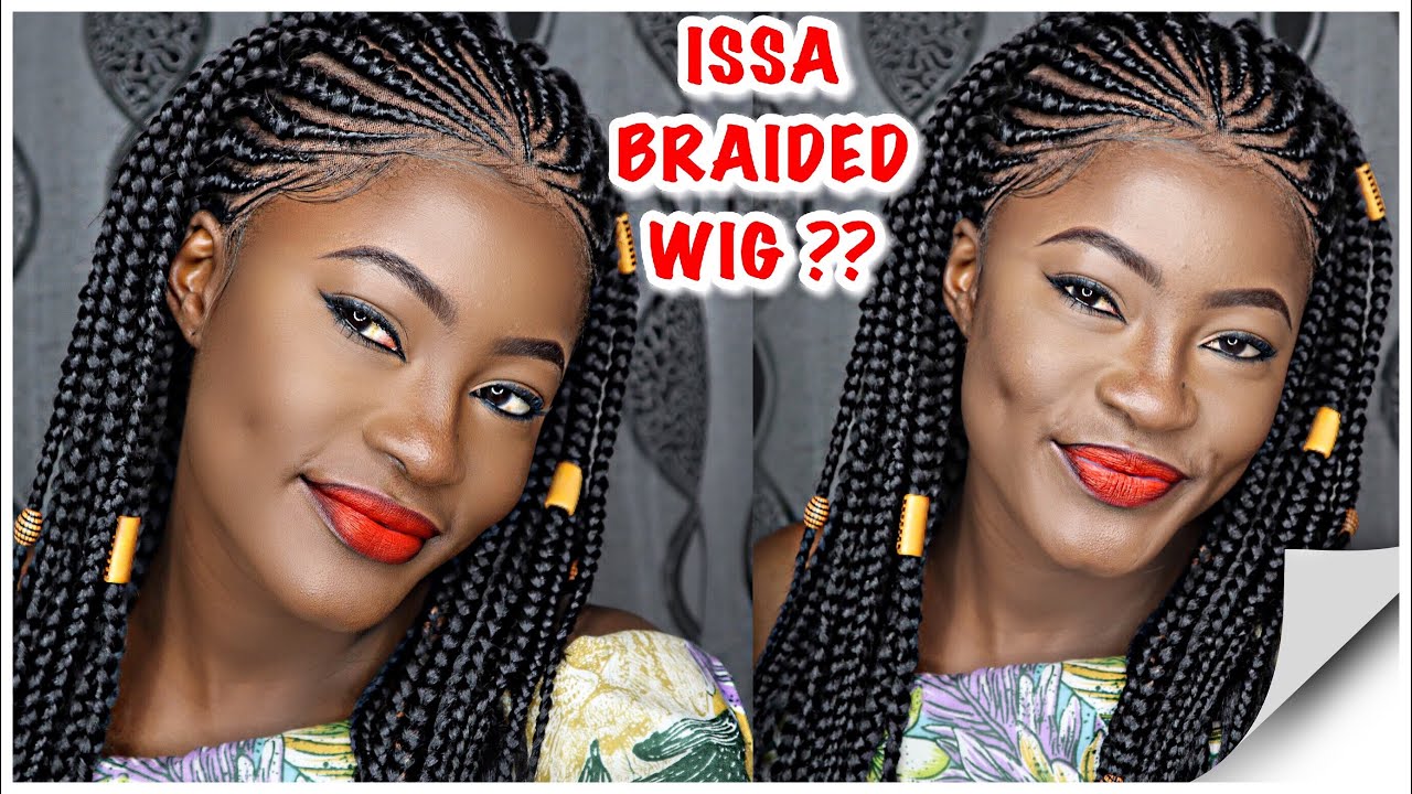 HOW TO INSTALL BRAIDS WIG - Lace Frontal Wig, #Braids #Wig