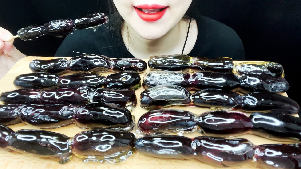 ASMR 🍇🍇줄줄이 포도 탕후루🍇🍇BLACK SAPPHIRE GRAPES TANGHULU MUKBANG, フルーツ飴