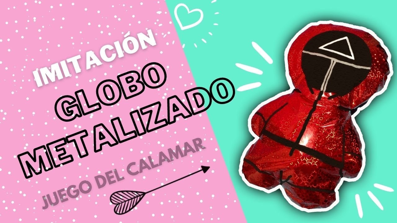 Imitación de globo metalizado del juego del calamar