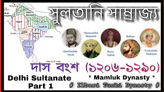 সুলতানি সাম্রাজ্য 1206 - 1290 CE Delhi Sultanate Slave or Mamluk or ilbari Turki Dynasty  study Time