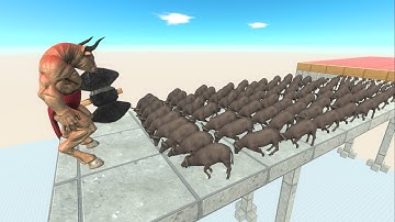 Animal Revolt Battle Simulator - Big Herd of Buffalo vs Every Unit