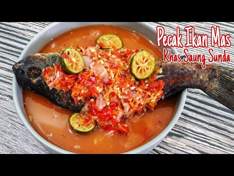 PECAK MAS FISH ️ Typical saung sunda SEVERE VERY GOOD #pecakikan #khassunda #pecak #ikanmas