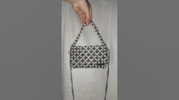 Túi đan tay Lina Bag – Thiết kế hoa lưới từ hạt ngọc trai trắng cao cấp kết hợp hạt ánh pha lê