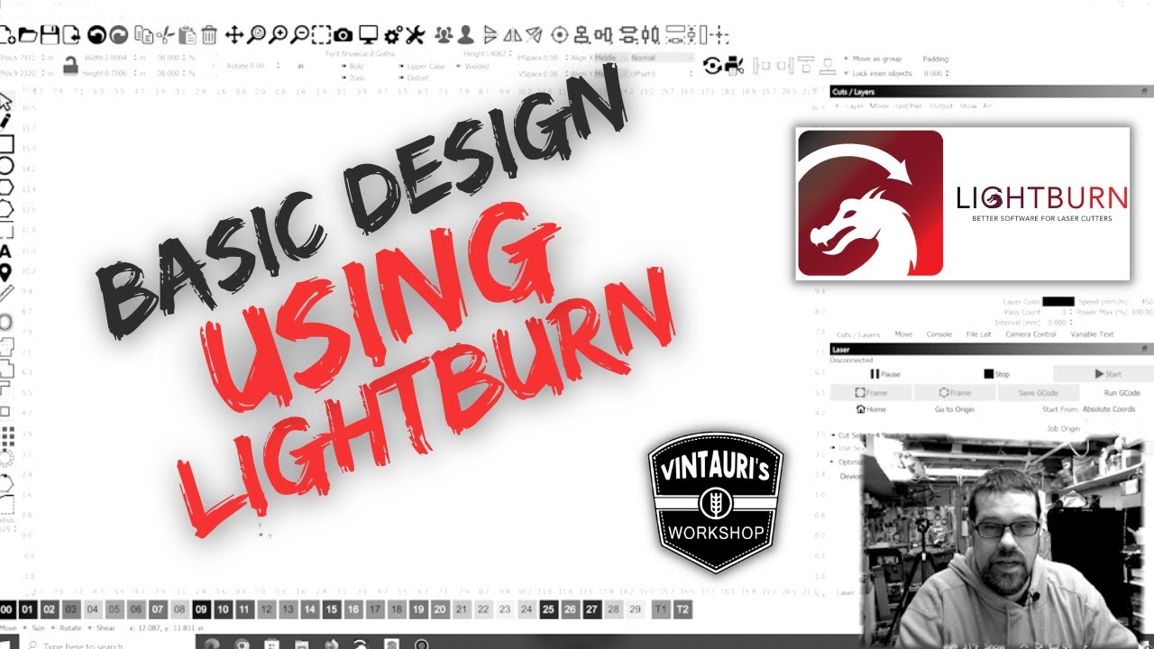 Basic design using lightburn youtube
