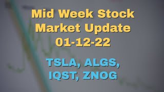 Stock Market Mid Week Update | 01-12-2022 | TSLA, ALGS, IQST, ZNOG |