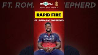 Rapid fire ft. Romario Shepherd 🔥 Batter who can get boundary on demand? 🏏Watch NOW 📲 #RCB