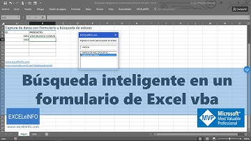 Búsqueda inteligente en un formulario de Excel vba