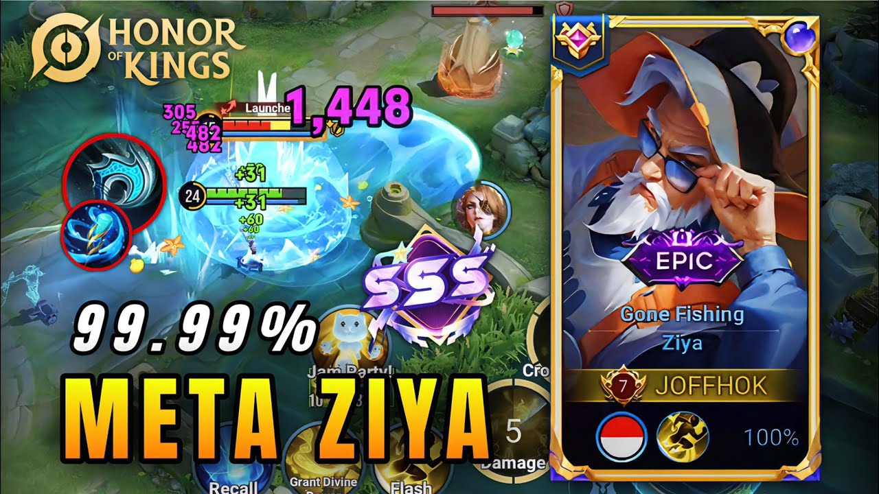 99.99% Game-Changer! Unstoppable Ziya Deadly Midlane | 16.0 SSS Rating | Honor of Kings #hokgameplay