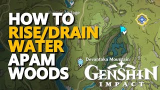 How to rise/drain water level Apam Woods Genshin Impact