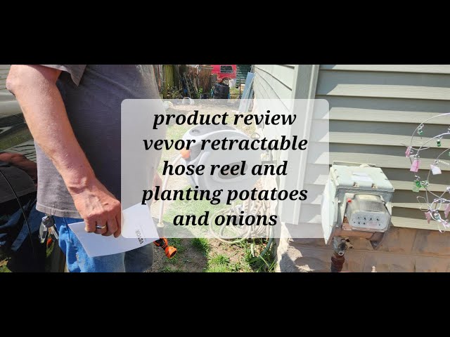 Vevor product review retractable hose reel and planting potatoes and onions  #vevor 
