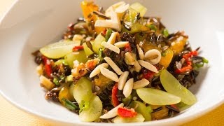 Green Grape and Wild Rice Salad with Sherry Vinaigrette, Toasted Walnuts, and Roasted Red Peppers Wild Rice Salad