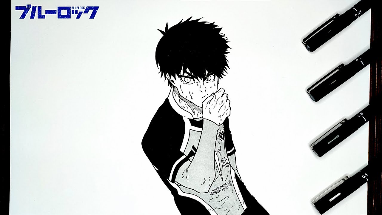 Drawing Isagi Yoichi with easiest steps for anime drawing beginners ...
