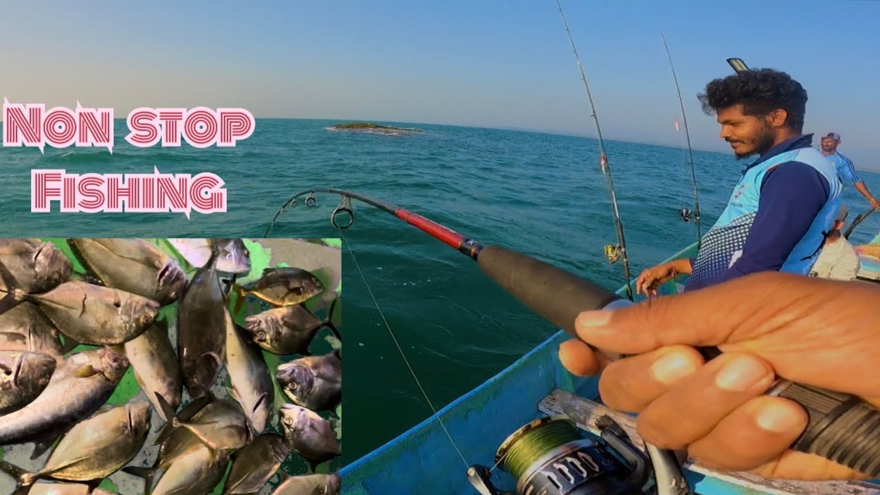 Non Stop Casting for Trevally fish from Boat -Bhatkal fishing video best lure for Trevally fish