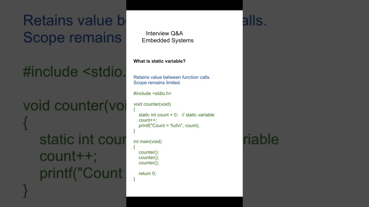 Embedded systems Interview Q&A | Part 17 | Embedded Concepts with Mohsin | Code with Mohsin