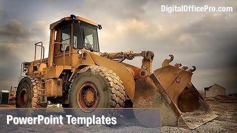 Construction Equipment PowerPoint Template Backgrounds - DigitalOfficePro #02636W