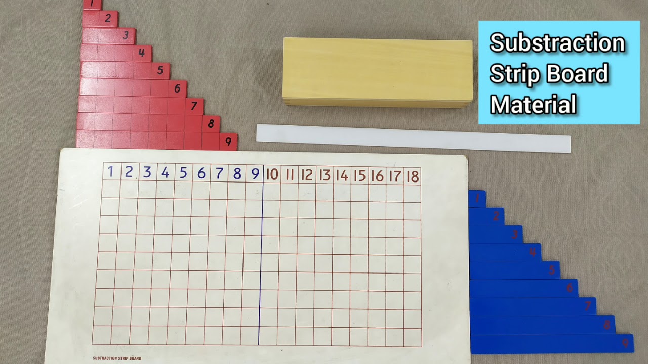 [Easy to Understand] Using Subtraction Strip Board Montessori