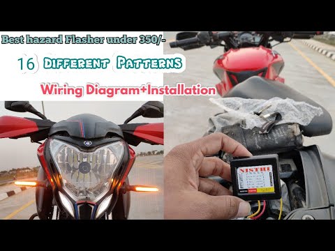 Hazard Flasher Installation | Wiring Diagram | 16 Different Patterns | 350/- only | 100kmph biker