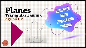 Triangular lamina resting on HP on one of its edges