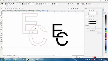 Corel Draw Tips & Tricks Letters with an outline in the middle