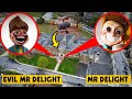 Drone catches mr delight vs evil mr delight in the back of the poppy playtime school they fought