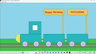 Happy Birthday to WIN32 SDK | Demo Created By Sandesh Patil | WIN32SDK