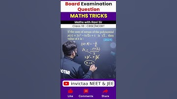 Polynomials Class 10th | Easy Trick to Solve Linear Equation #class10thmaths #maths #invictaa