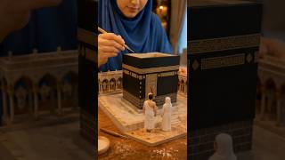 ✨ Handmade Mini Kaaba Model 🕋 | Satisfying Art Process | Beautiful Islamic Craft 💛