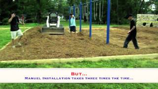 Manual Installation of Engineered Wood Fiber Playground Mulch Manual Installation of Engineered Wood Fiber Playground Mulch