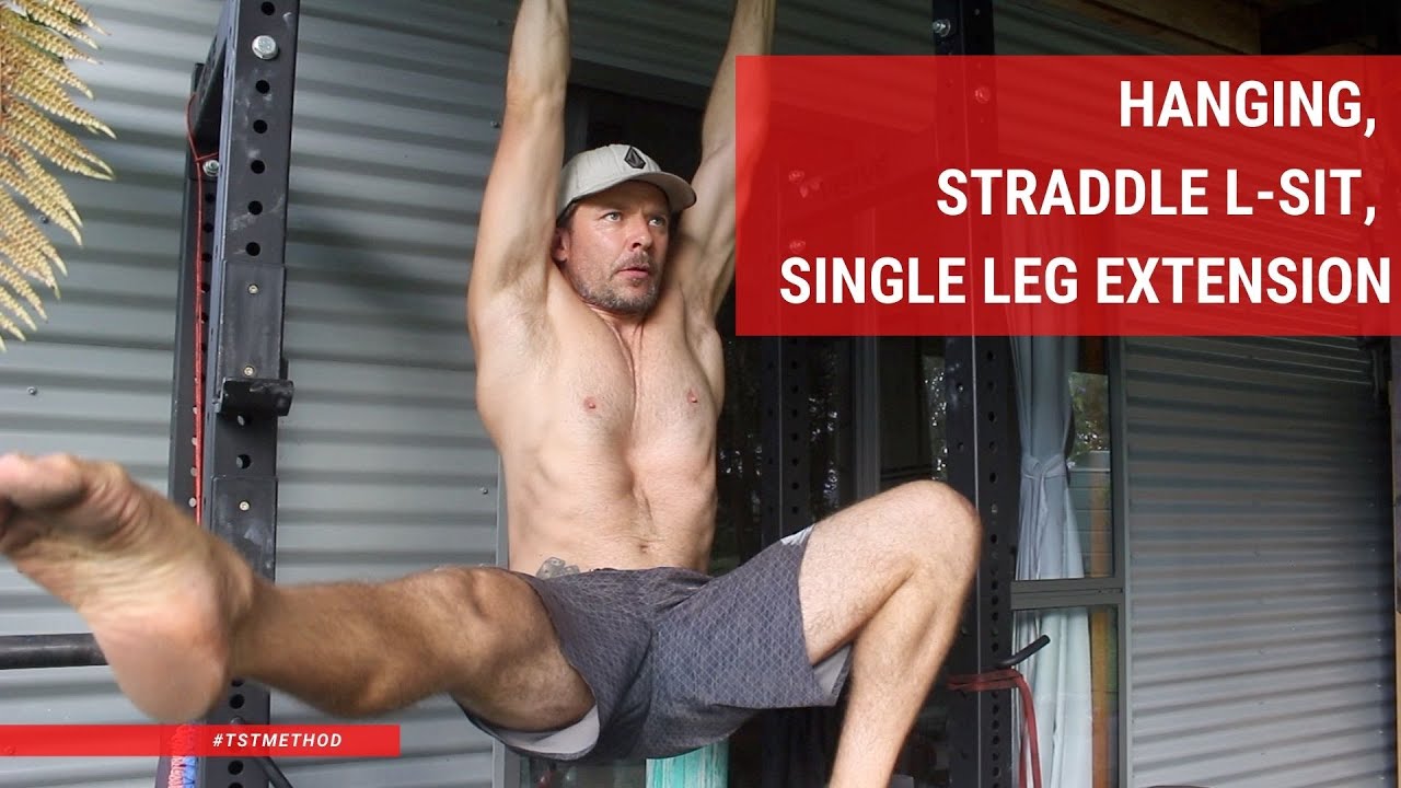 Hanging, Straddle L-Sit, Single Leg Extension