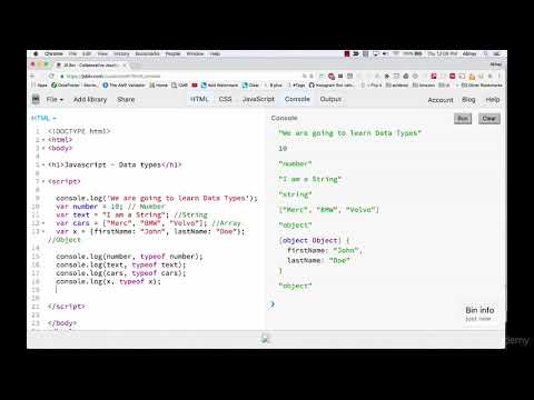 Javascript language basic - 12 dataTypes