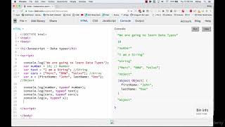 Javascript language basic - 12 dataTypes Wealth