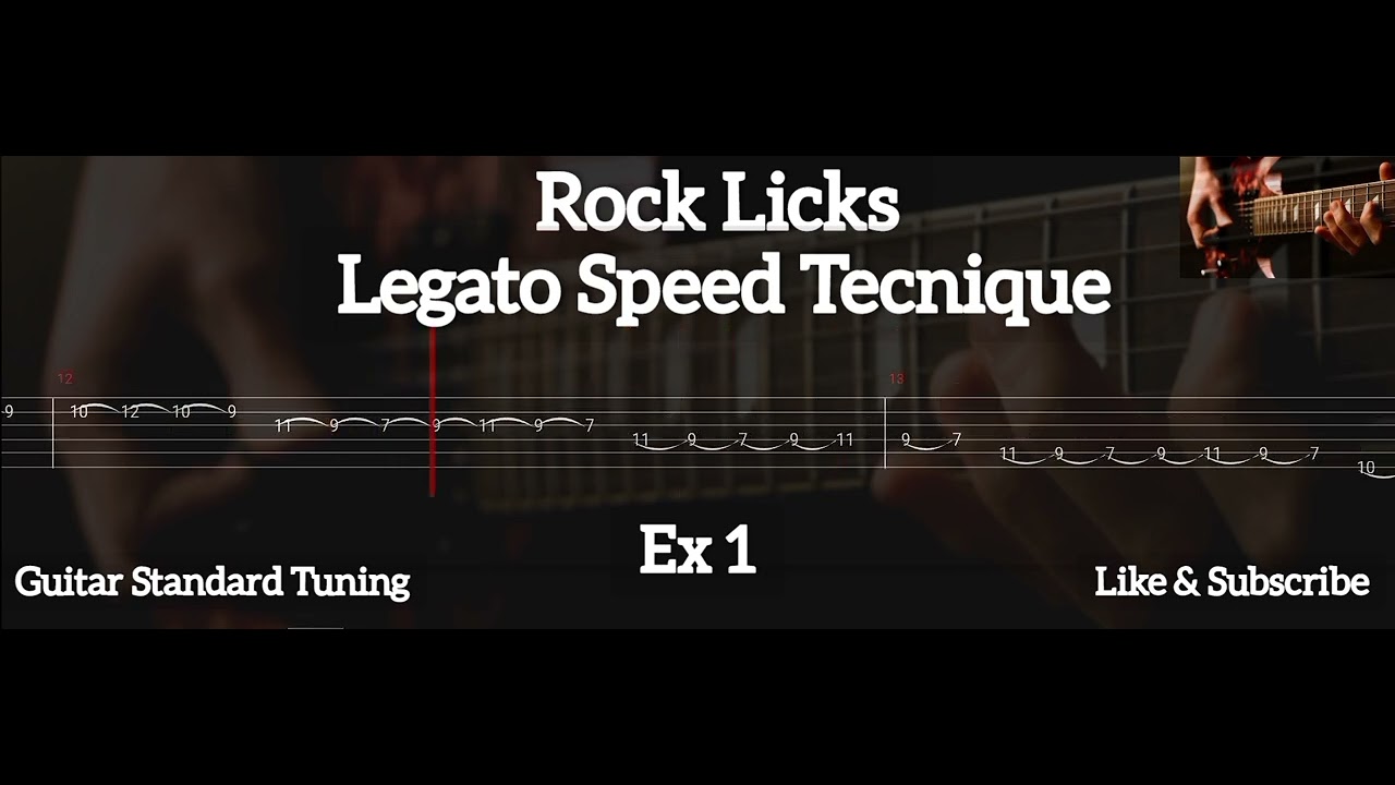 Rock Licks - Legato Speed Technique Ex 1 ( Tab Guitar ) - YouTube