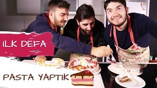 İLK DEFA PASTA YAPTIK!  KAFALAR