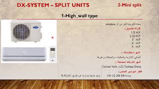 شرح نظام التكييف انواع التكييف المحاضرة الاولي/course HVAC SYSTEM lecture1 types of air conditioners