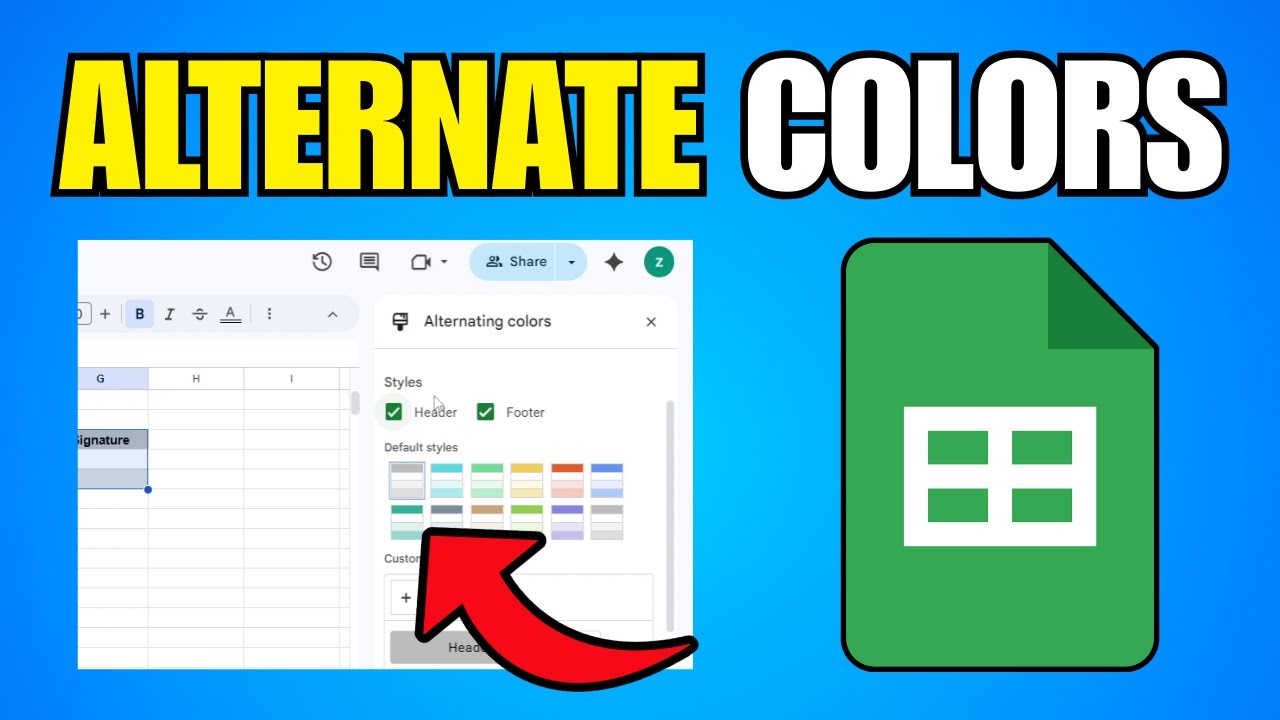 How To Alternate Colors In Google Sheets (Step By Step Guide) - YouTube