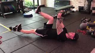 Dead Bug Yoga Block Squeeze