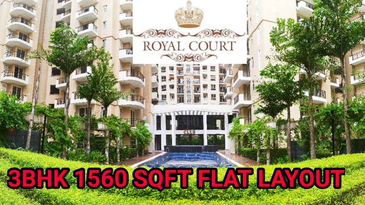 Strategic Royal Court Noida Extension 3BHK 1560 Sqft Flat Layout