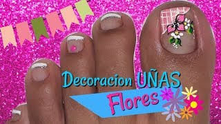 Decoracion De Unas Pies Flores Facil Nail Decoration Feet Flowers Easy Youtube