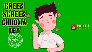 Green Screen HD - THINKING OF LOVE, FALL IN LOVE, BOY animation 🔊 sound