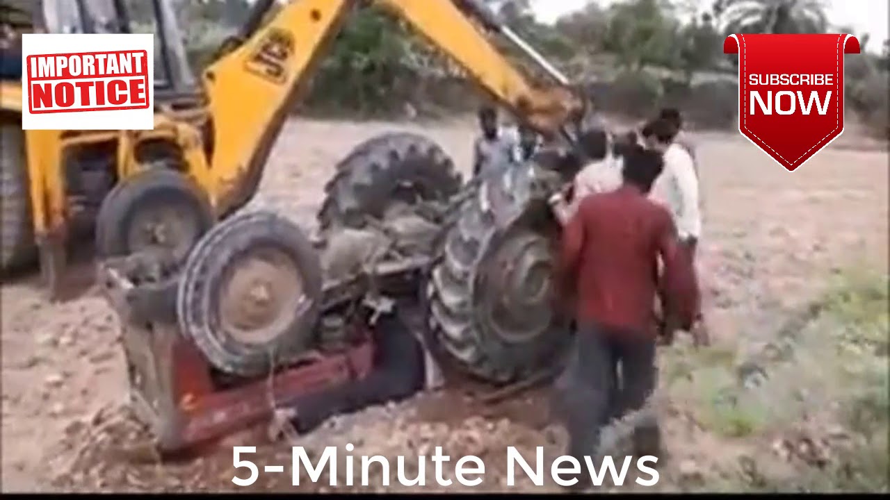 Tractor landed on him YouTube